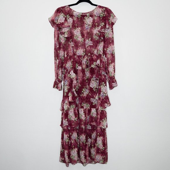 LoveShackFancy Sonia Silk Floral Midi Dress K31 - Picture 4 of 11